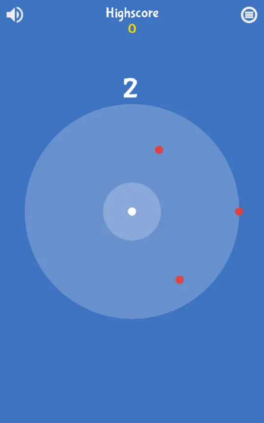 Escape The Circle: two red dots on the edge of the circle