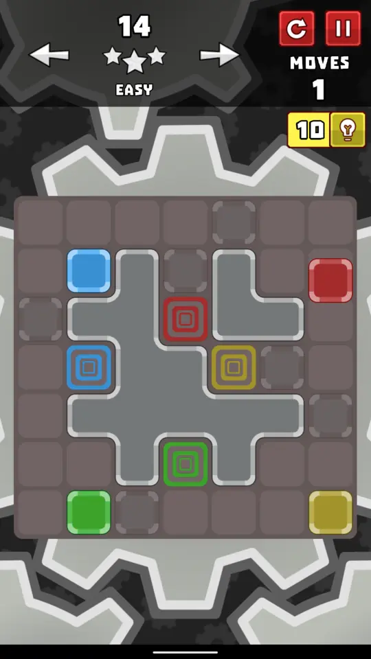 Rotate Blocks: colored blocks and finish spots